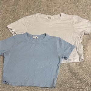 Cotton On Blue and White Crop Tops